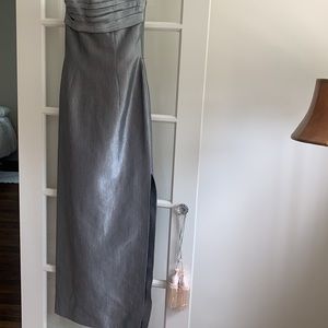 GORGEOUS SOPHIE SITBON Made In France Silver Gray Long Gown